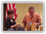 Melody Thomas, Hotel Director of Sales receives Somers Challenge Coin