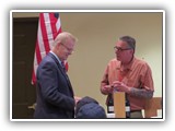 Richard H. Hartley, Ofc of Lt Governor & Director of Special Projects receives Somers Challange Coin